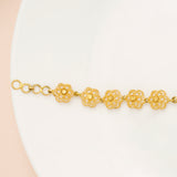 Triple Round Turkey Design Gold Bracelet for Women
