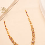 Temple Pendant Golden Necklace Set