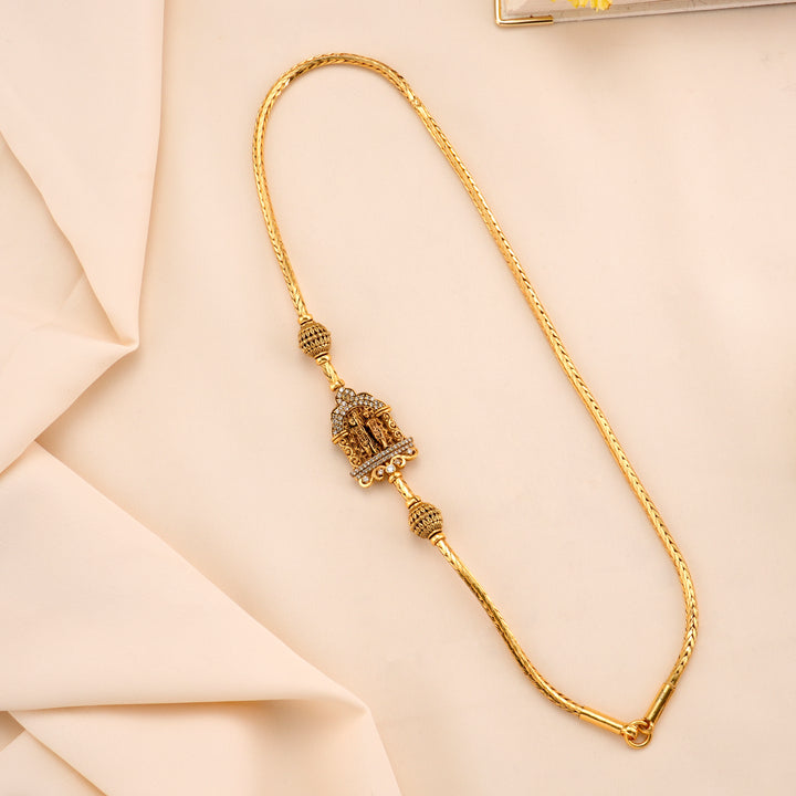 Ram and Sita Gold Plated Mugappu Chain