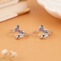 Dainty Dual Tone Dolphin Silver Toe Ring