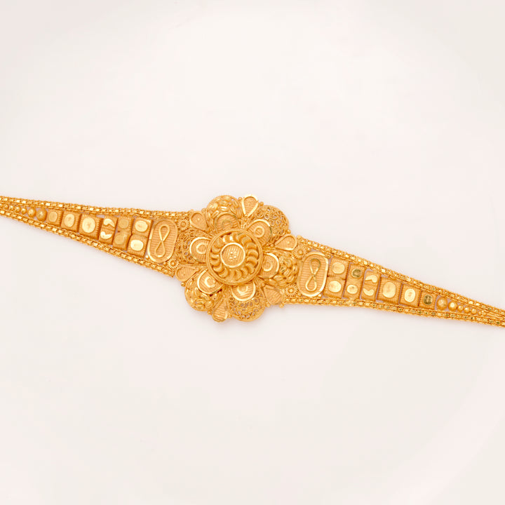 Vintage Style Single Floral Gold Bracelet for Women