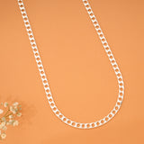 Elegant Heavy Curb Silver Chain