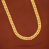 Stylish Cuban Link Pattern Gold Chain