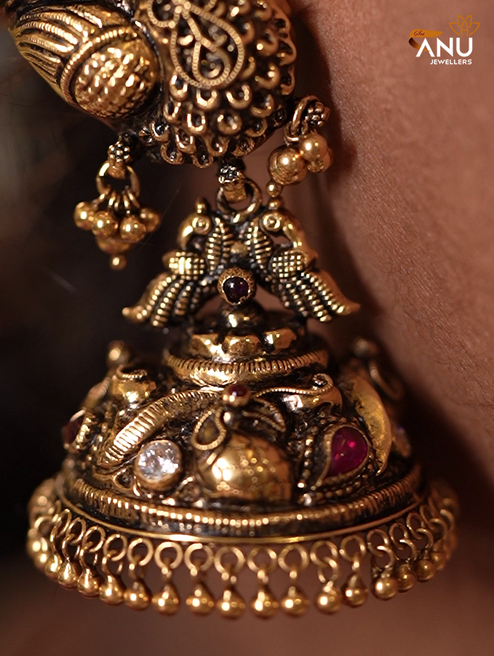 Peacock Ear Cuffed Antique Earring