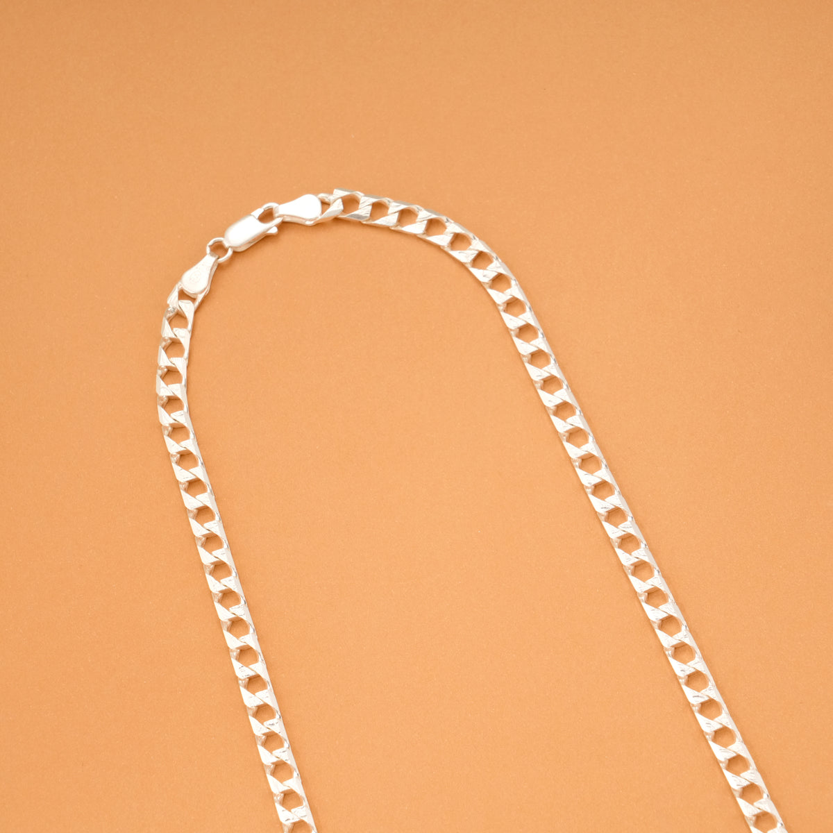 Elegant Heavy Curb Silver Chain