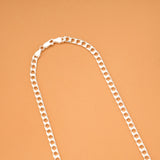 Elegant Heavy Curb Silver Chain