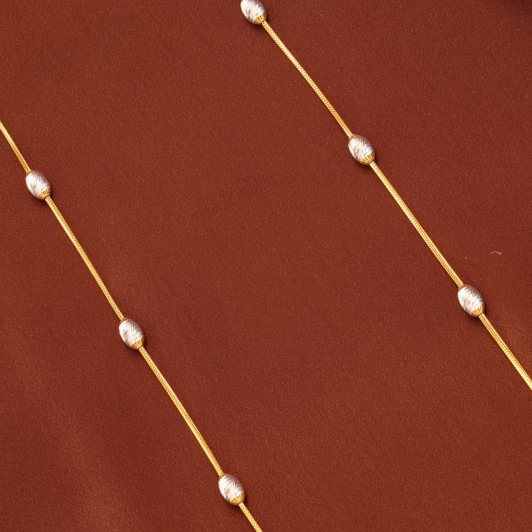 Heritage Dual Tone Beads Plain Gold Chain