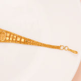Vintage Style Single Floral Gold Bracelet for Women