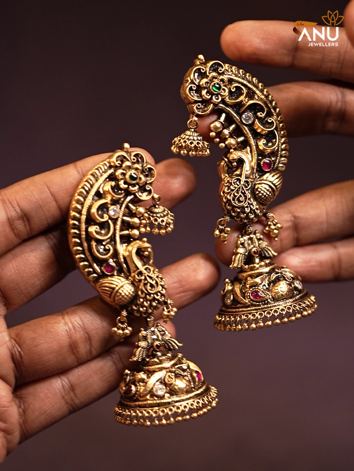 Peacock Ear Cuffed Antique Earring