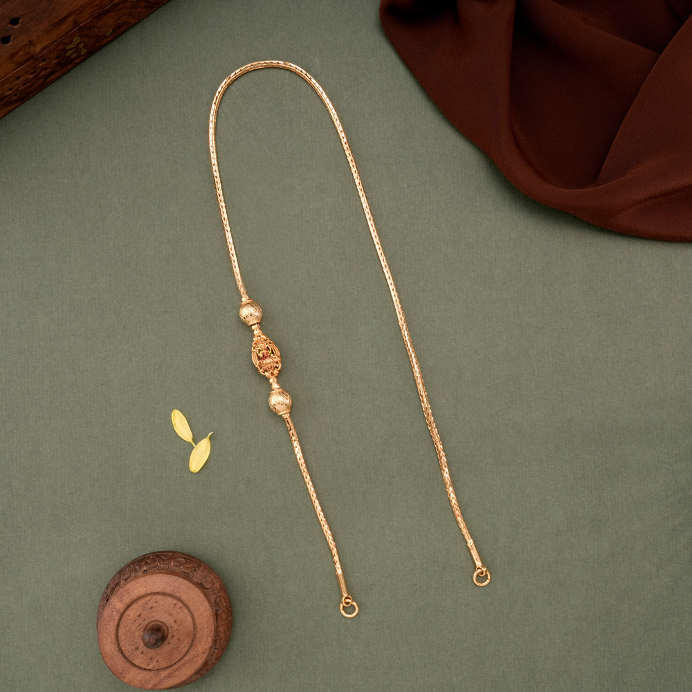 Floral Leaf Shaped Lakshmi Mugappu Chain