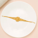 Vintage Style Single Floral Gold Bracelet for Women