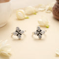 Antique Crystal Clover Classic Silver Toe Ring