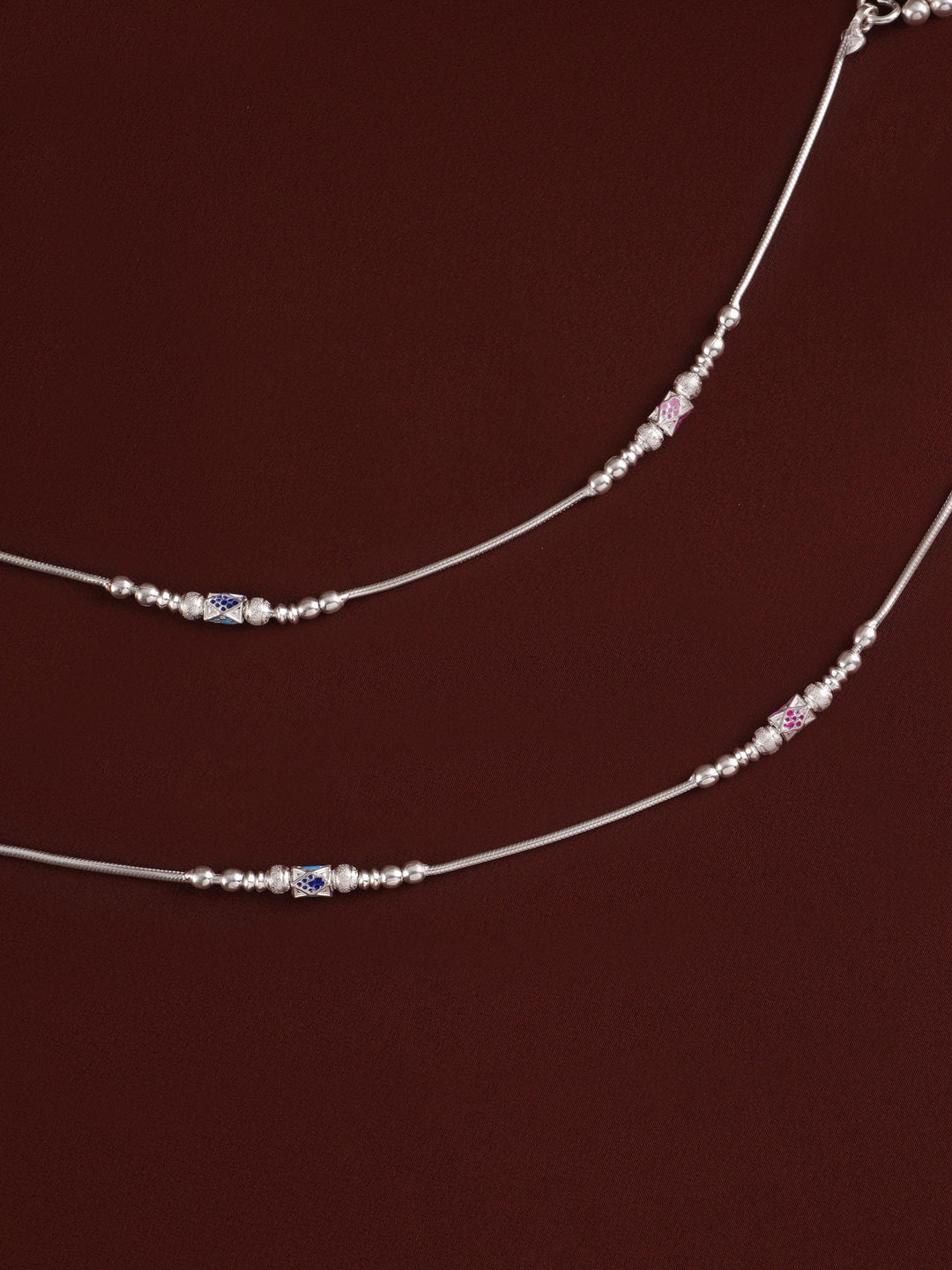 Fancy Arana Silver Anklet