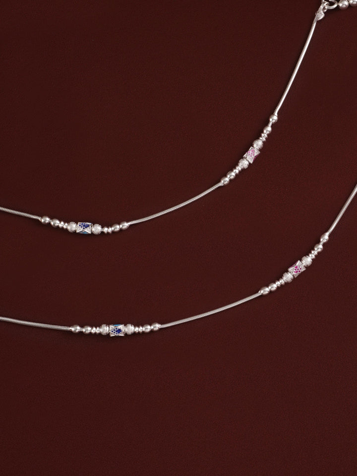 Fancy Arana Silver Anklet