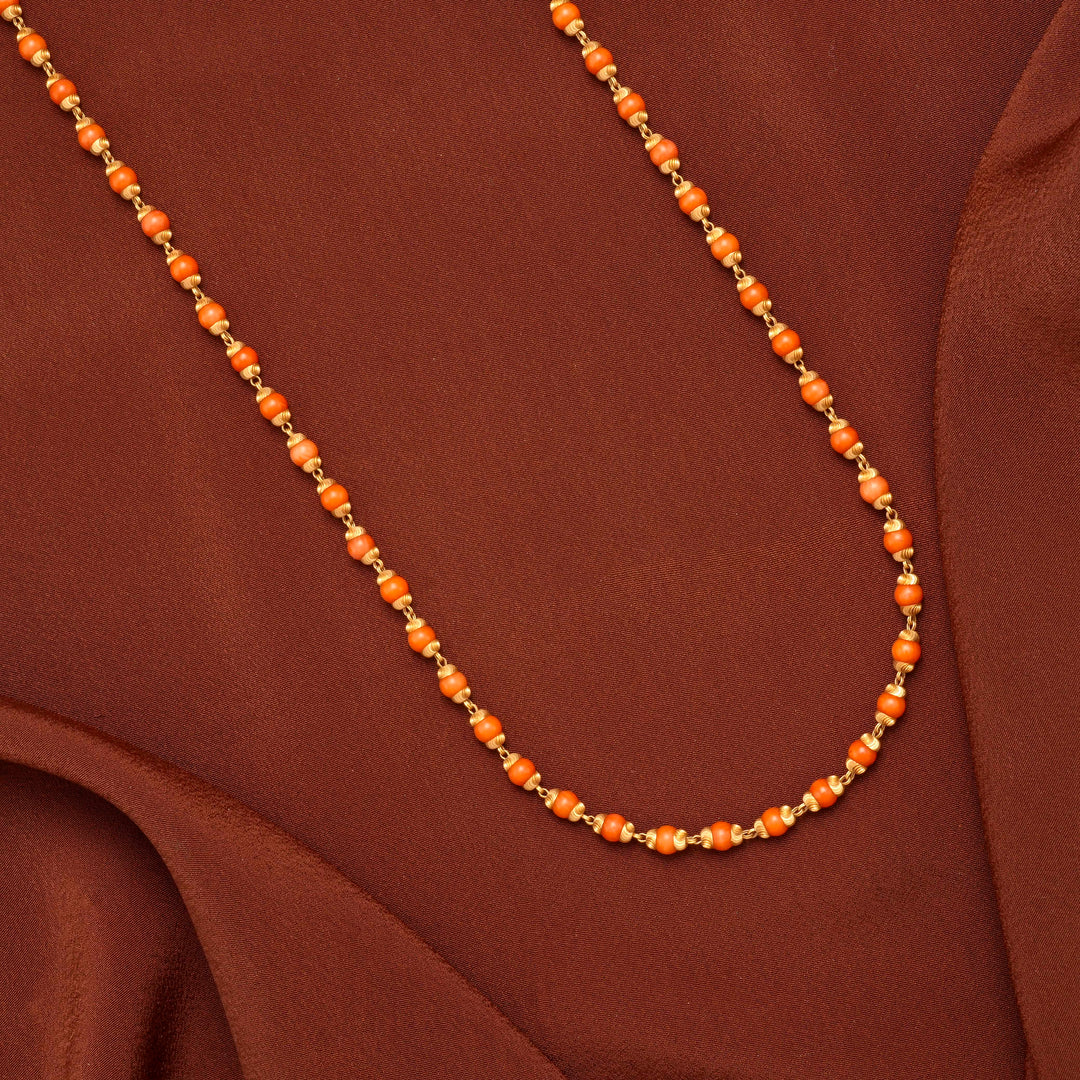 Traditional Coral Gold Malai for Men