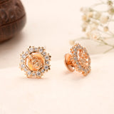 Stunning Lakshmi Kundan Rose Gold Stud