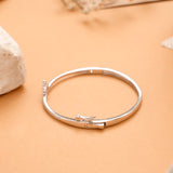 Minimal Crown Design Silver Bracelet