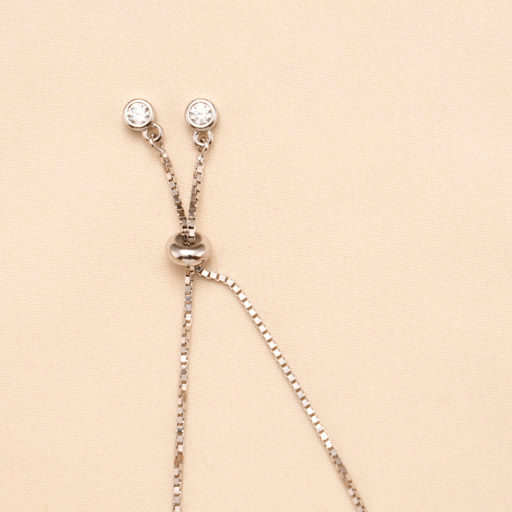 pink with white Heart blossom Silver Bracelet