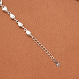Heart-Shaped Charms Silver Women’s Bracelet