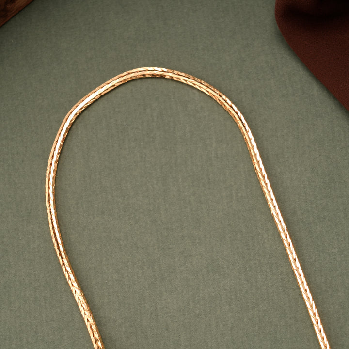 Graceful Leaf Lakshmi Mugappu Chain