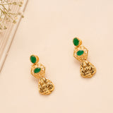 Emerald Layer Lakshmi Drop Necklace Set