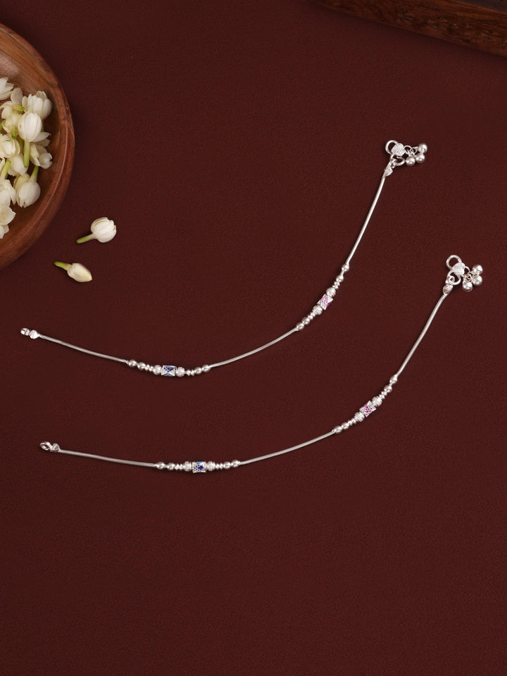 Fancy Arana Silver Anklet