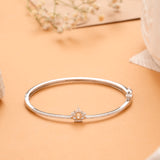 Minimal Crown Design Silver Bracelet