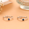 Sapphire Leaf Whisper Silver Toe Ring