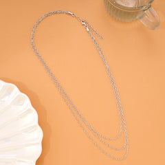 Triple Layer Spiral Link Silver Chain