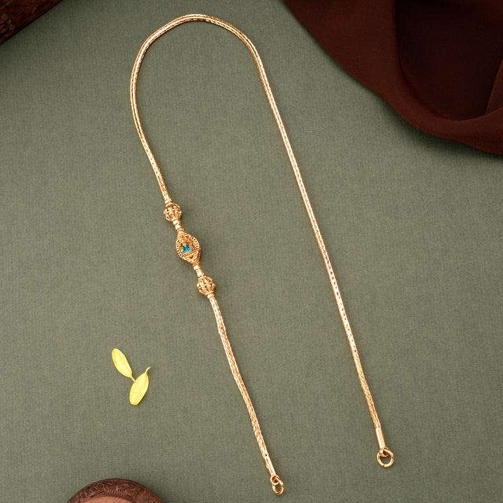 Graceful Leaf Lakshmi Mugappu Chain