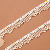 Elegant Enamel Chain Drops Silver Anklet