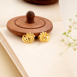 Golden Peacock Design Stud