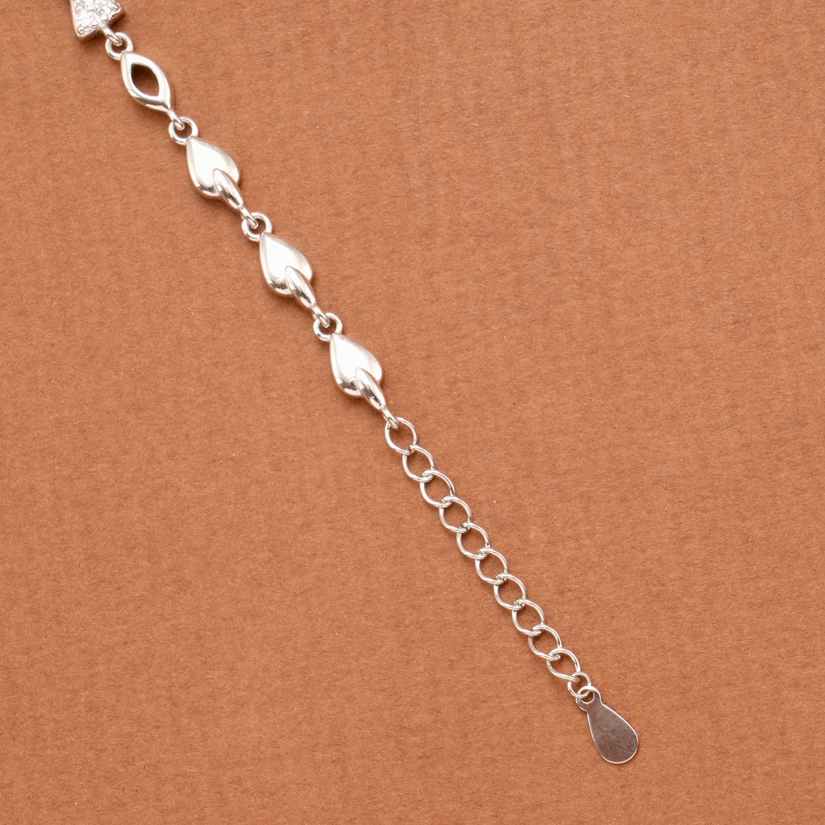 Elegant Bow Design Stone Silver Women’s Bracelet