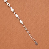 Elegant Bow Design Stone Silver Women’s Bracelet