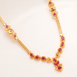 Ruby Heart Bridal Necklace Set