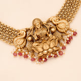Antique Padma Lakshmi Pearl Drops Golden Necklace Set