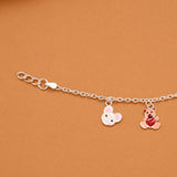 Teddy Bear and Mouse Silver Baby Bracelet