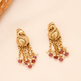 Antique Padma Lakshmi Pearl Drops Golden Necklace Set