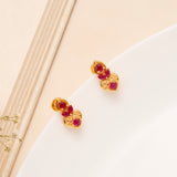 Ruby Heart Bridal Necklace Set