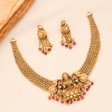 Antique Padma Lakshmi Pearl Drops Golden Necklace Set