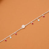 Ice Cream Cup Cake Charm Silver Baby Bracelet