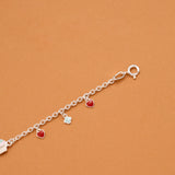 Ice Cream Cup Cake Charm Silver Baby Bracelet