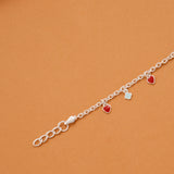 Ice Cream Cup Cake Charm Silver Baby Bracelet