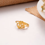 Whimsical Floral Golden Ring