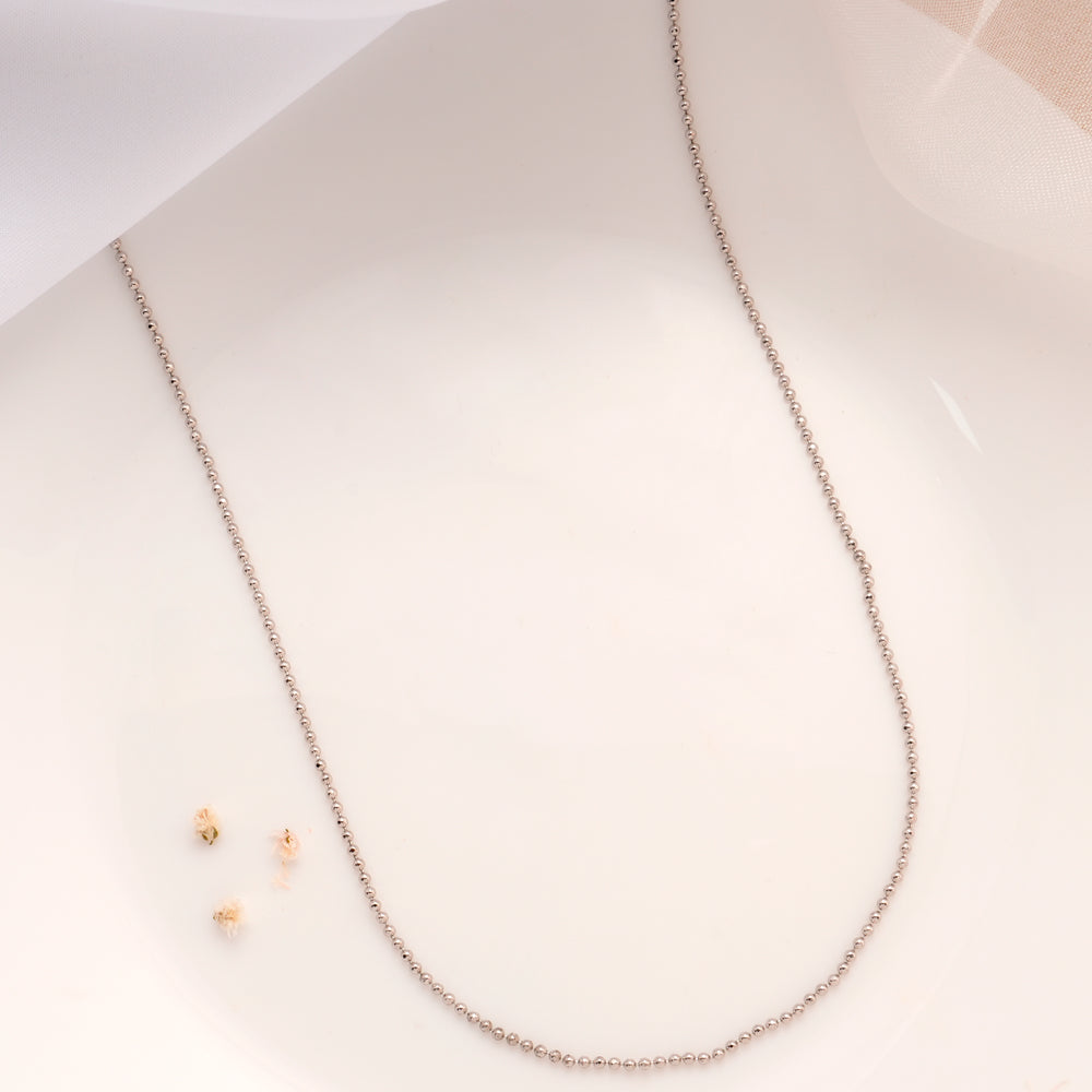 Minimalist Beads Design Silver Chain