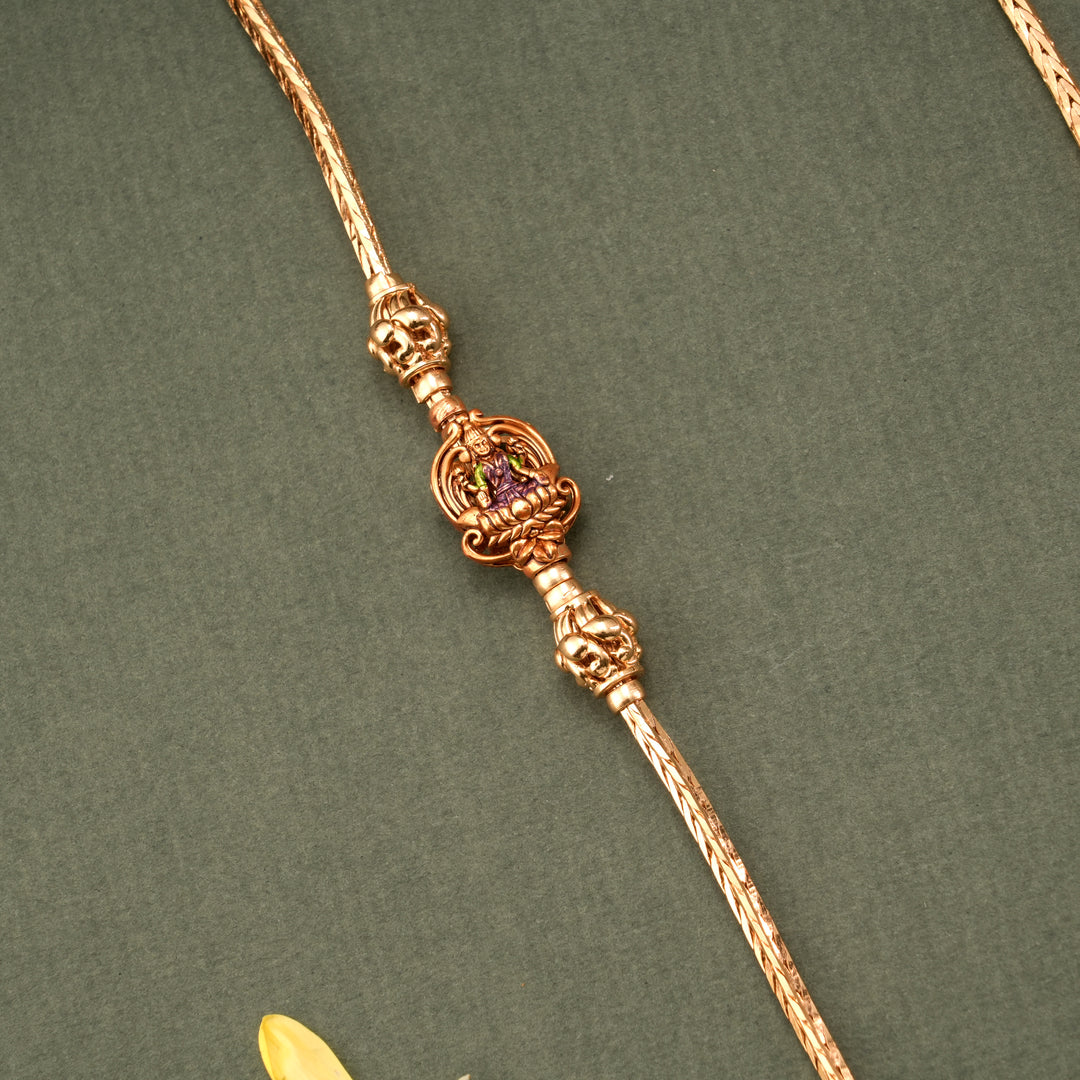Floral Lotus Lakshmi Devi Mugappu Chain