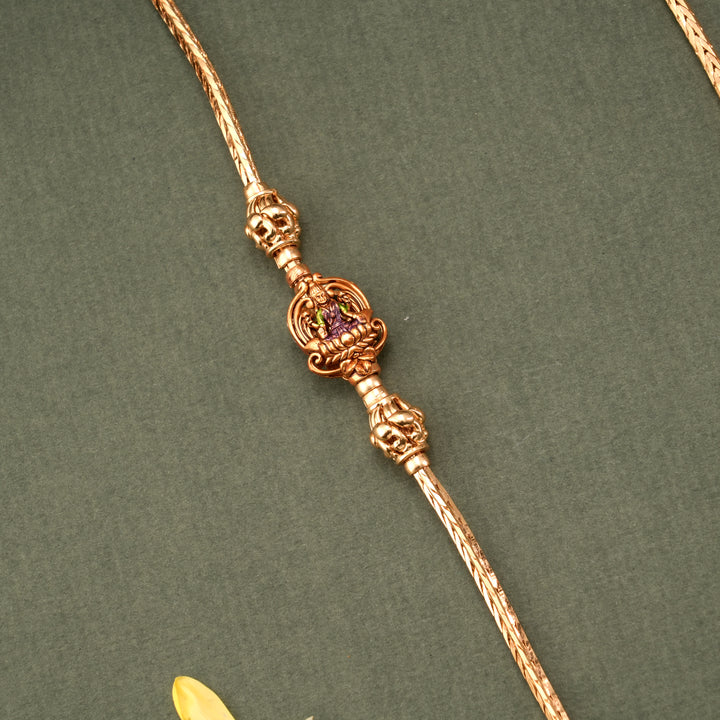 Floral Lotus Lakshmi Devi Mugappu Chain