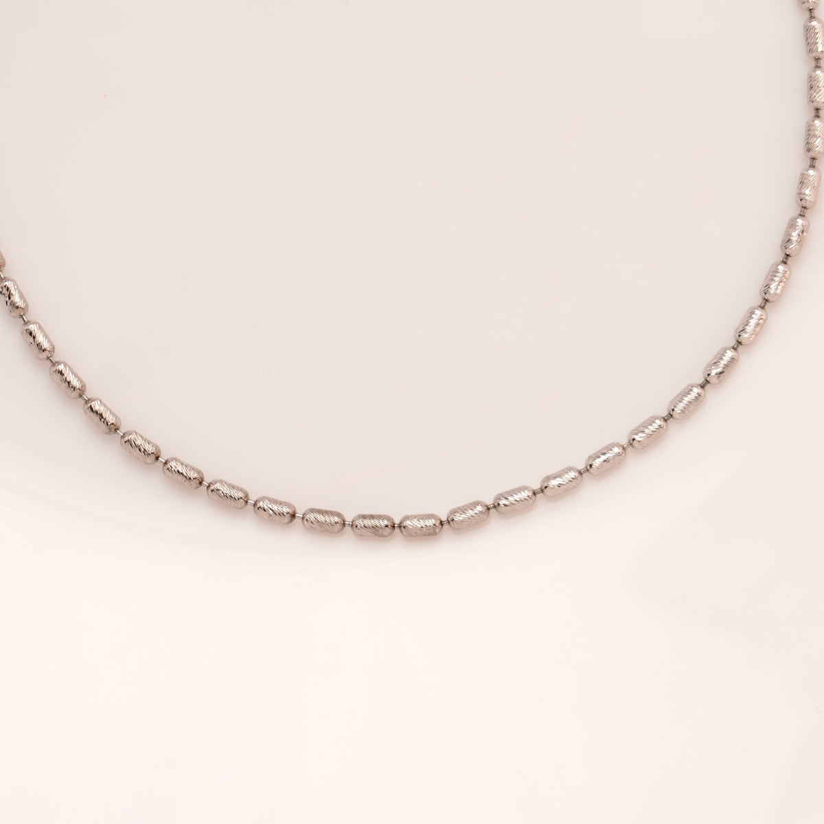 Modern Box Shape Silver Chain