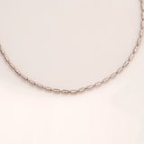 Modern Box Shape Silver Chain