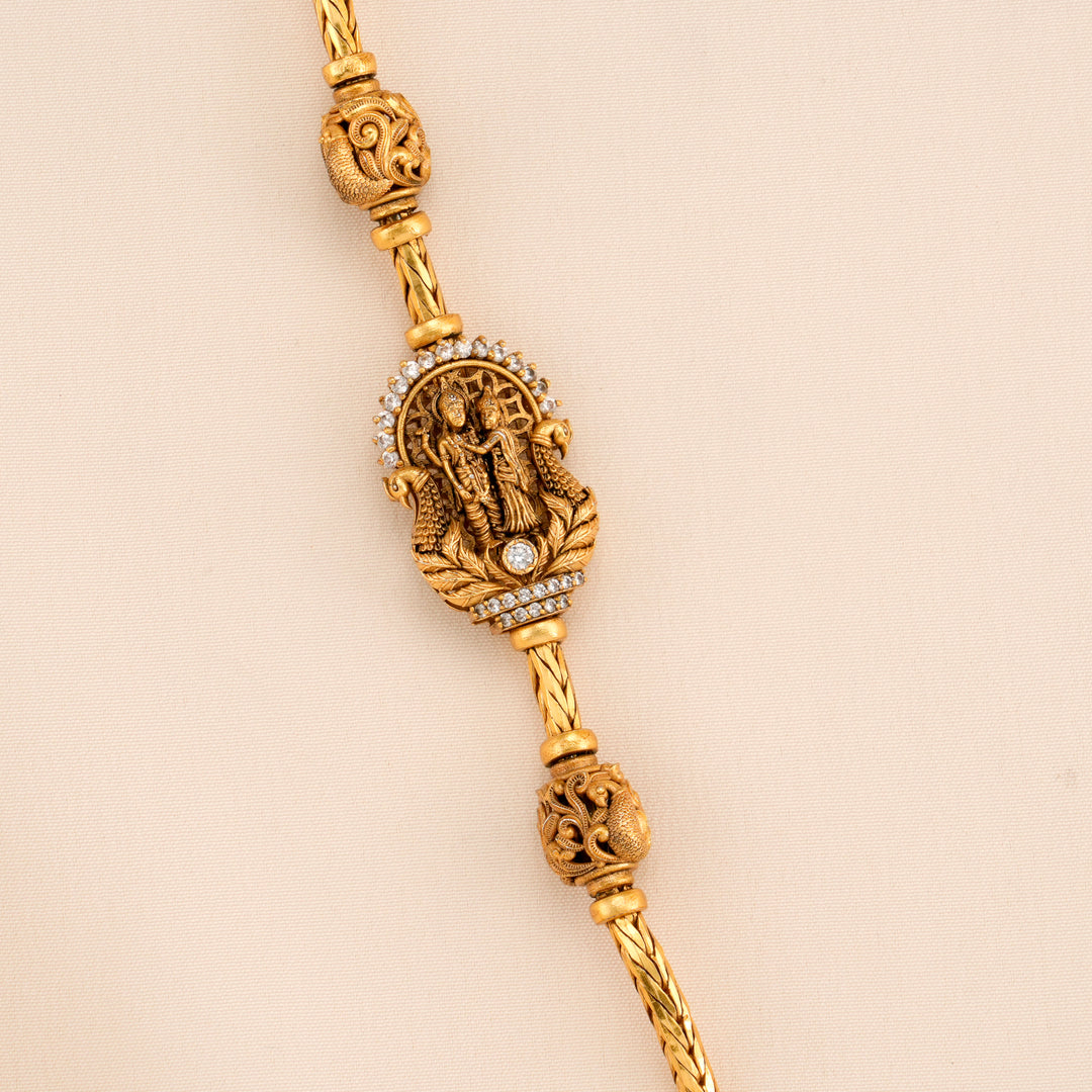 Lord Ram and Sita Golden Mugappu Chain